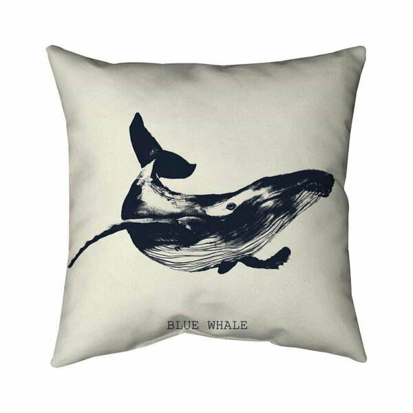 Begin Home Decor 20 x 20 in. Blue Whale Sketch-Double Sided Print Indoor Pillow 5541-2020-AN394-1